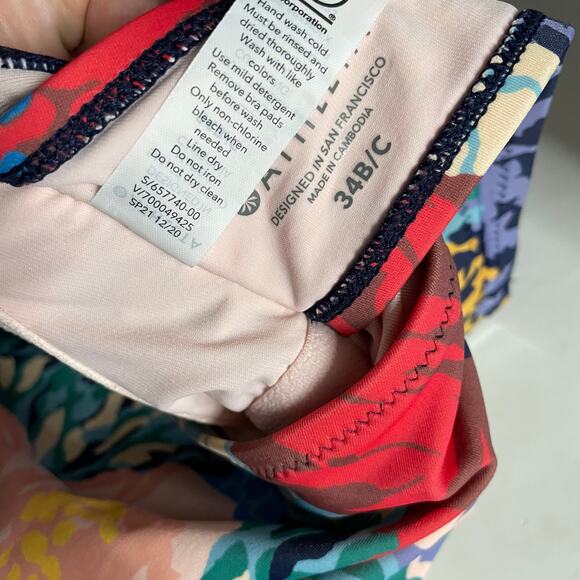 Athleta Square Neck Tankini Top and Bottoms Swimsuit Swim Bora Bora 34 B C S M - Picture 17 of 17